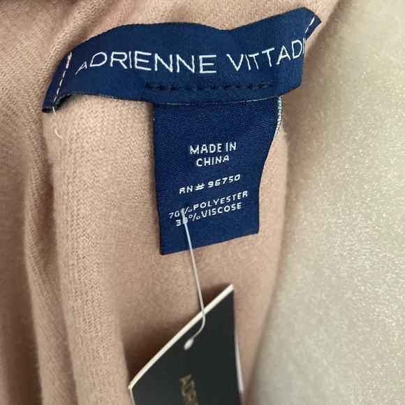 ADRIENNE VITTADINI So Soft Ruana Shawl Fringe Rhinestone NWT OS Boho Coastal - Picture 3 of 9